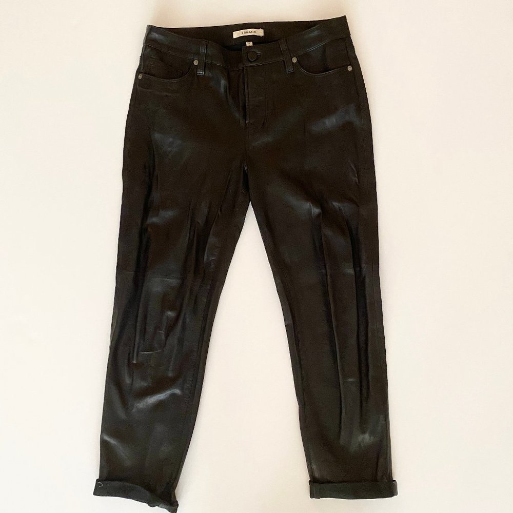 Leather Baggy Pleated Boyfriend Pants